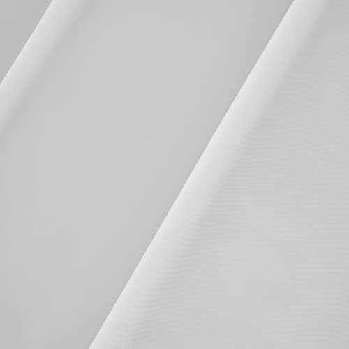 River Dream No Hooks Shower Curtain 71x74 White Fabric with Sheer Window