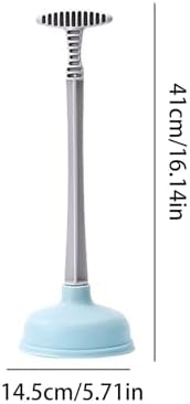 Heavy Duty Toilet Plunger with Holder and Long Handle