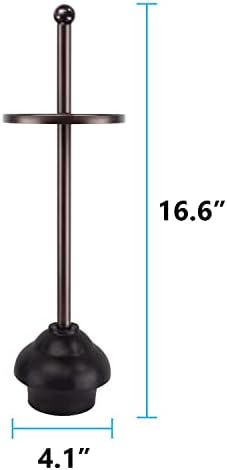 Blue Donuts Toilet Plunger with Holder - Quick Dry Bronze