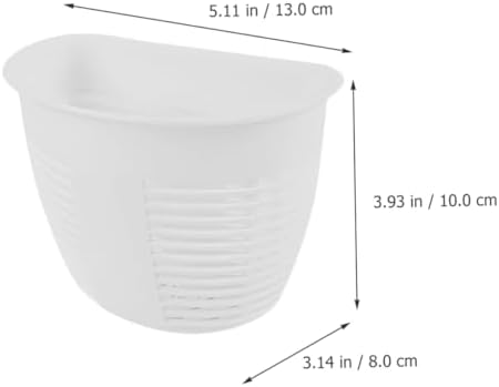 NAMOARLY 4pcs White Wicker Shower Storage Basket Drill-Free Wall Organizer