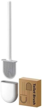 Thaibna Toilet Brush with Silicone Head and No-Slip Handle