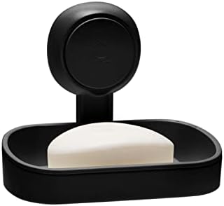 Bath Bliss Matte Black Gel Suction Soap Dish