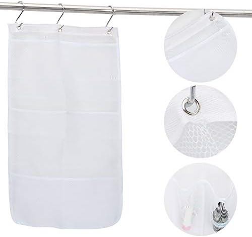 Srliya Large Shower Caddy with 4 Grommets and Metal Hooks