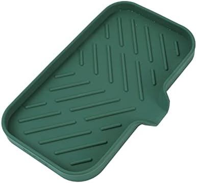 MicoYang Silicone Soap Dish with Drain Spout - Green 9653