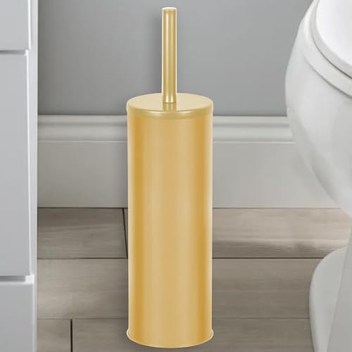 Zahari Home Toilet Bowl Brush with Holder - Painted Satin Gold
