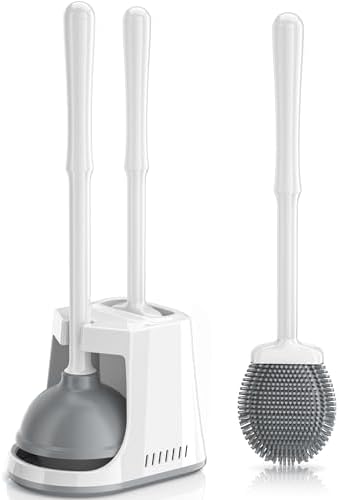 LOVROY Toilet Plunger and Brush Combo Set
