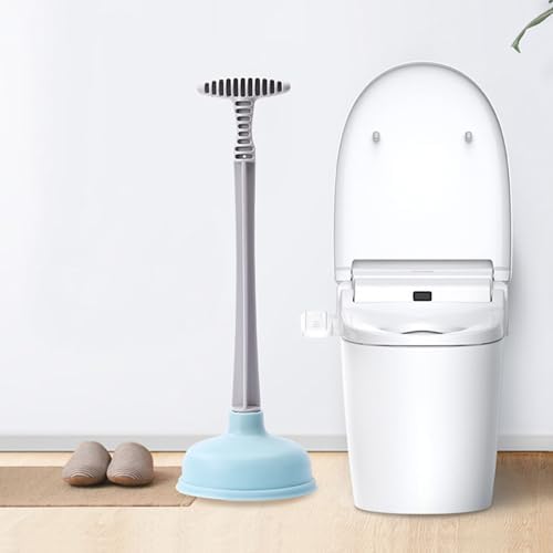 TOPINCN Toilet Plunger Strong Suction Blue 1