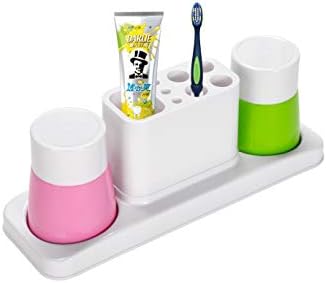 Bathroom Toothbrush Holder with 2 Rinsing Cups 1