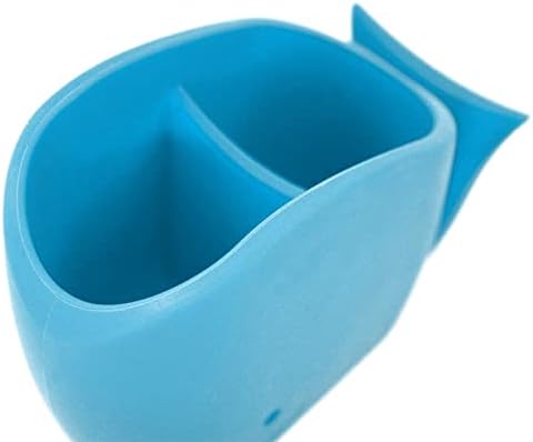 Kids Toothbrush Holder Whale Blue Silicone