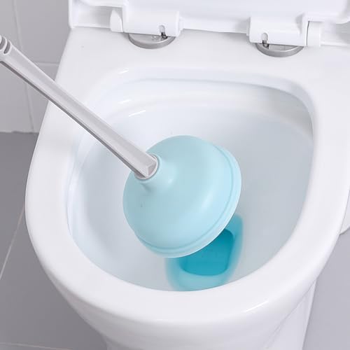 Yuezhongoo Toilet Plunger - Blue Strong Suction Efficient Drain Cleaner