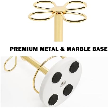HarJue Gold Toothbrush Holder with Marble Base