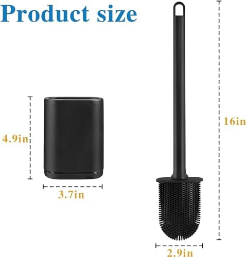GAXMNS Silicone Toilet Brush with Holder