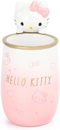 Hello Kitty Tumbler - Pink Resin Toothbrush Holder with Charm