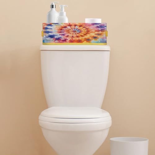 Snatocys Tie Dye Toilet Paper Basket with Handles