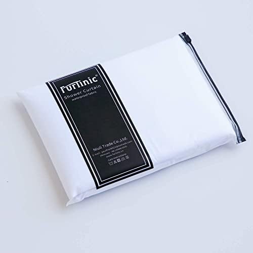 Furlinic No Hook Shower Curtain Dark Grey 72x72 Inch