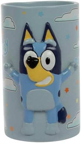 Bluey Kids Toothbrush Holder 5 inch Blue Resin