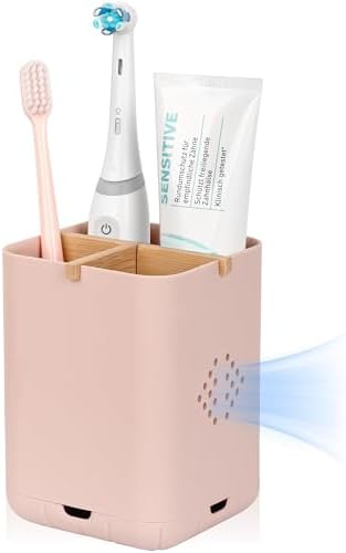 Rejomiik 3-Slot Pink Toothbrush Holder