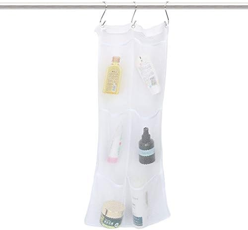 Srliya Large Shower Caddy with 4 Grommets and Metal Hooks