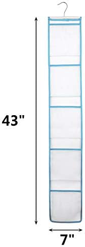 ALYER Narrow Mesh Shower Caddy Organizer Blue