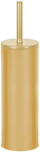 Zahari Home Toilet Bowl Brush with Holder - Painted Satin Gold