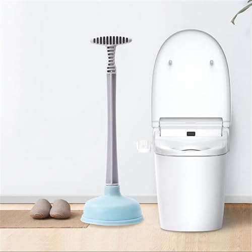 Heavy Duty Toilet Plunger with Holder and Long Handle