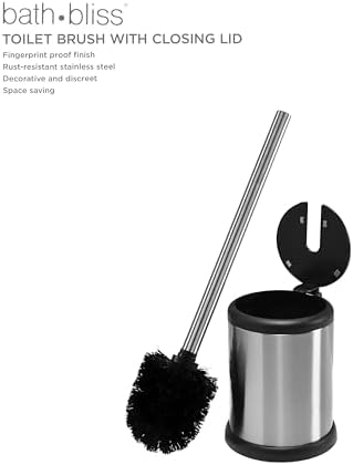 Bath Bliss Toilet Brush with Self-Closing Lid