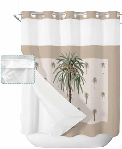 Prime Leader No Hook Geometric Shower Curtain Set 72x72 1