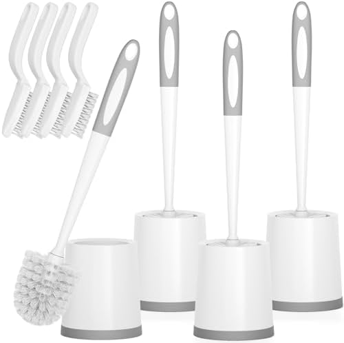 Holaloha 4-Piece Toilet Brush Set with Holder