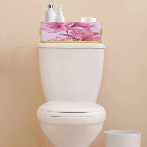 Pinks Floral Toilet Paper Baskets for Bathroom Storage 1