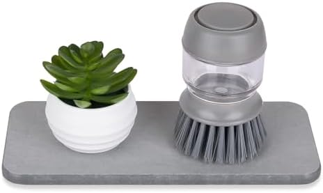 Heagoale Water Absorbing Stone Tray - Light Grey 1