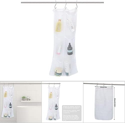 Srliya Large Shower Caddy with 4 Grommets and Metal Hooks