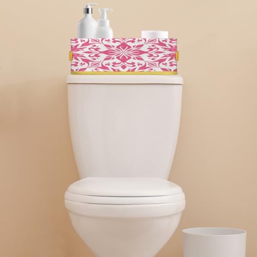 Geometric Flower Toilet Paper Storage Basket with Handle
