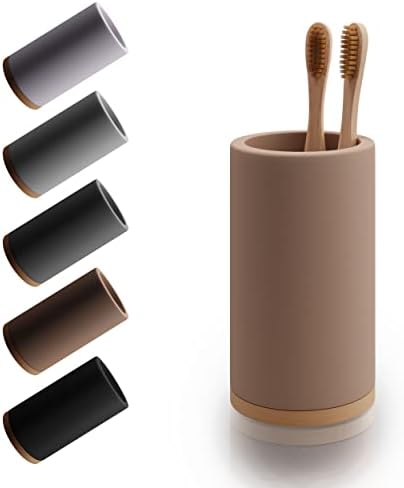 Matani Bamboo Toothbrush Holder with Drain Holes 1