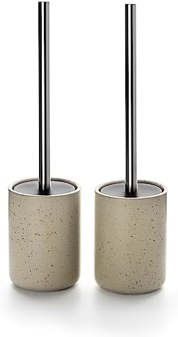 Viosuniu Ceramic Toilet Brush and Holder Set 2 Pack