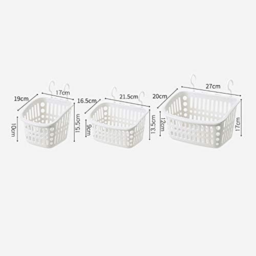 Durable Plastic Wall Mount Storage Basket for Home Kitchen Bathroom