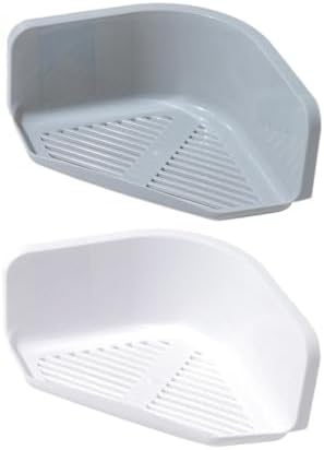 2pcs No Punching Triangle Storage Rack for Bathroom and Kitchen