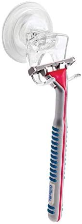 InterDesign Clear Suction Razor Holder for Bathroom