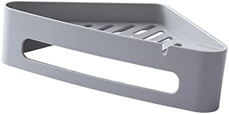 TYZK Gray Wall Mounted Shower Shelf with Hooks