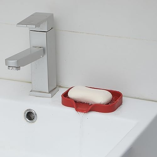 MicoYang Silicone Soap Dish with Drain Spout - 49x32