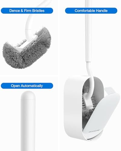 OSCIOSS Toilet Brush and Holder Set White