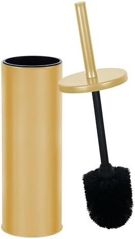 Zahari Home Toilet Bowl Brush with Holder - Painted Satin Gold