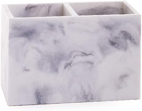 BINO Multi-Purpose 2 Compartment Organizer - Marble Style for Bathroom and Vanity