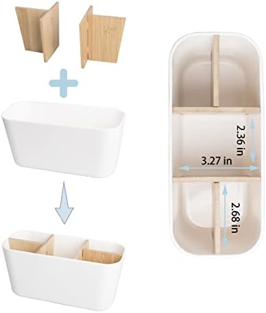 Heagoale Bamboo Toothbrush Holder with 5 Slots