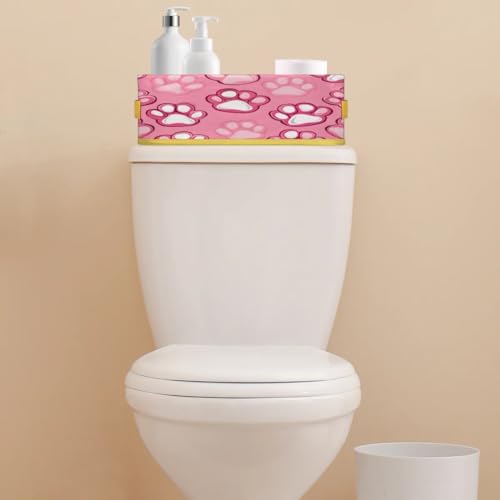 Tablerazzi Cat Dog Paw Toilet Paper Basket with Handle