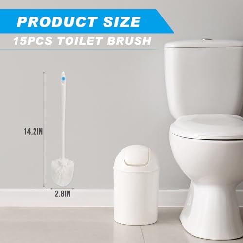 Tioncy 15 Pcs Toilet Brush Set Heavy Duty