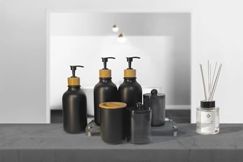 Matte Black Bathroom Accessories Set 7pcs