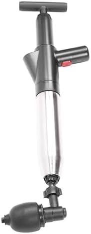 Dpofirs Toilet Plunger with Stainless Steel Handle and Air Pump