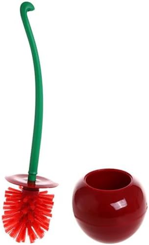 ADNIKIA Red Cherry Toilet Brush with Holder