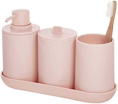 iDesign Cade Toothbrush Holder with 3 Slots Blush