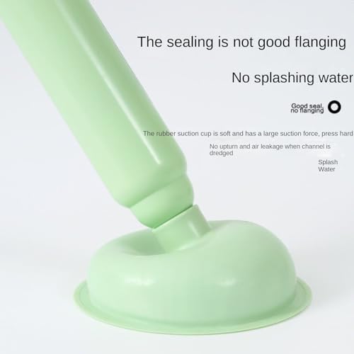 Heavy-Duty Toilet Plunger with Vacuum Suction